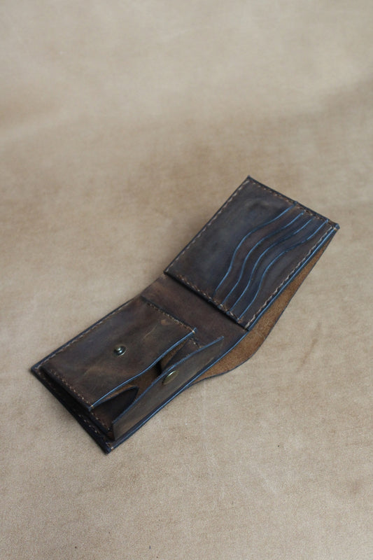 El Yapımı Hakiki Deri Cüzdan Bozuk Para Bölmeli - BONES