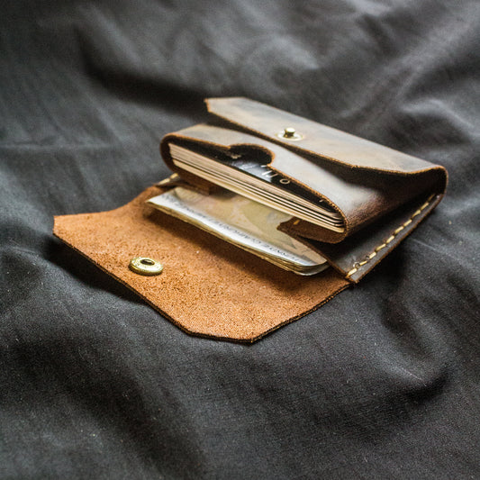 El Yapımı Hakiki Deri Cüzdan - Brave