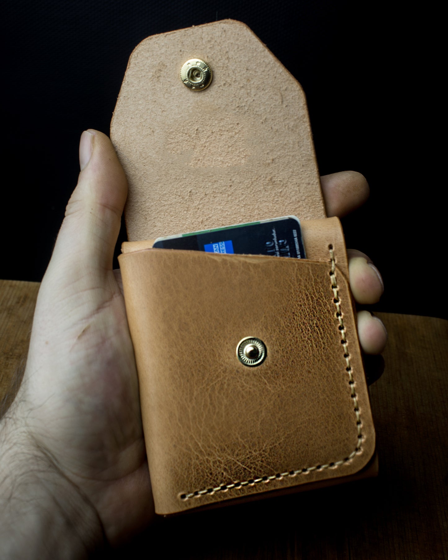 El Yapımı Hakiki Deri Cüzdan Rawfold - Full Vegetal