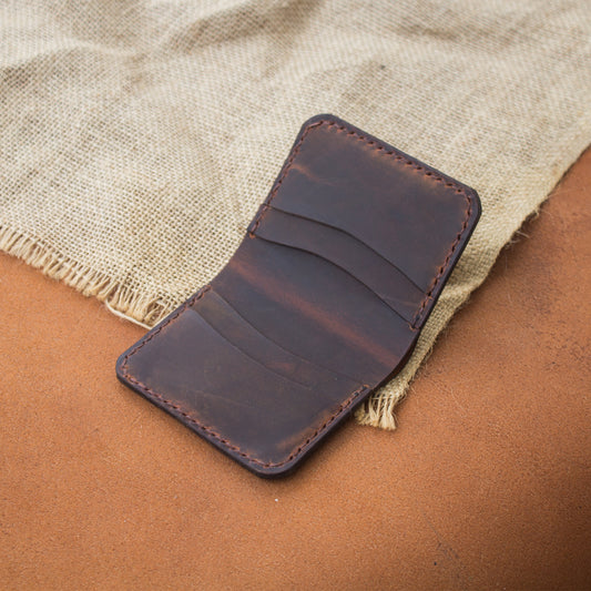 El Yapımı Hakiki Deri Cüzdan - Tetra