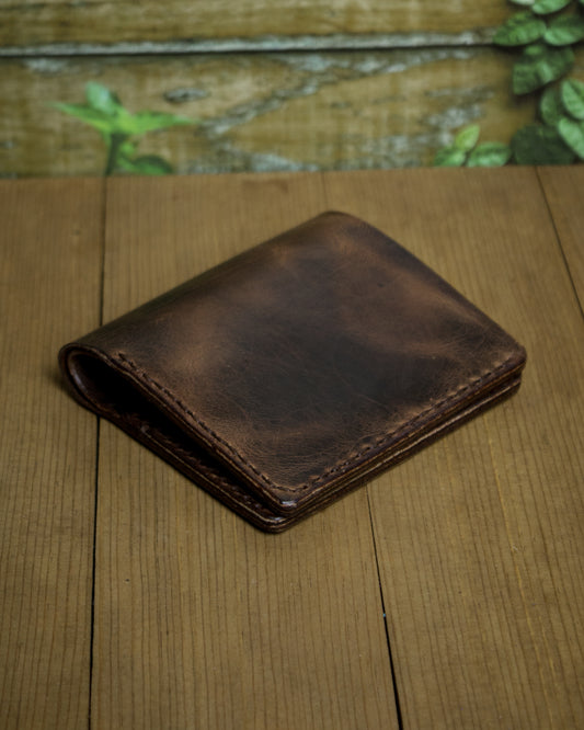 El Yapımı Hakiki Deri Cüzdan - Tetra