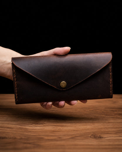 El Yapımı Hakiki Deri El Çantası - Clutch