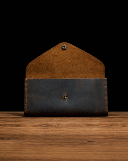 El Yapımı Hakiki Deri El Çantası - Clutch