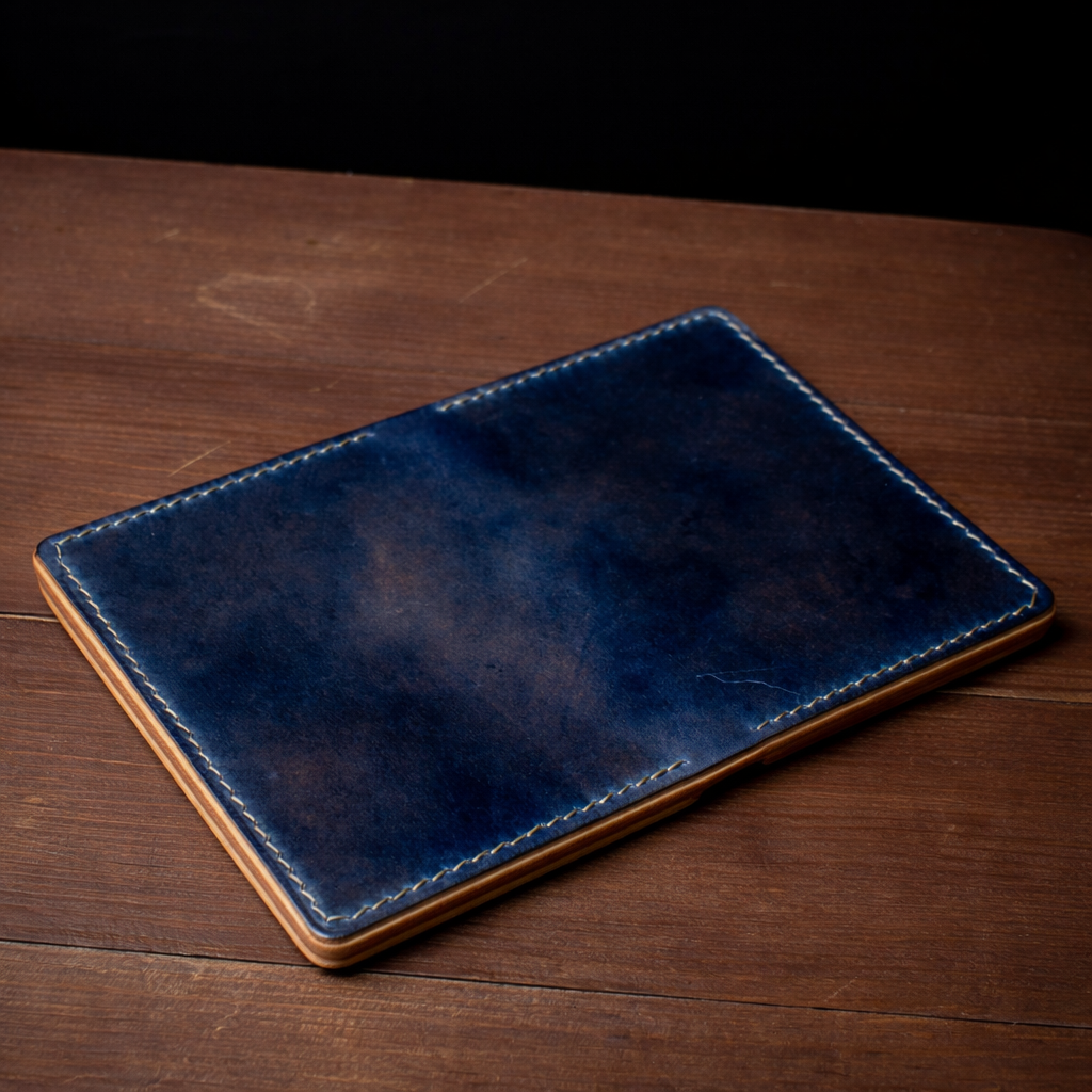 El Yapımı Shell Cordovan Minimal Deri Cüzdan - Omega No:008