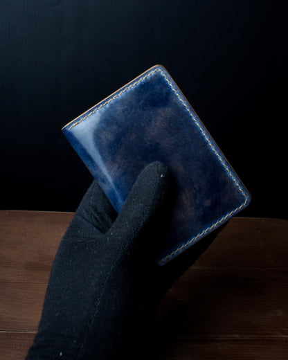 El Yapımı Shell Cordovan Minimal Deri Cüzdan - Omega No:008