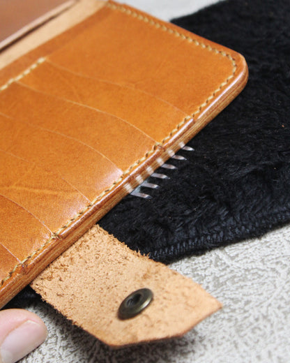 El Yapımı Hakiki Deri Uzun Cüzdan – Full Vegetal