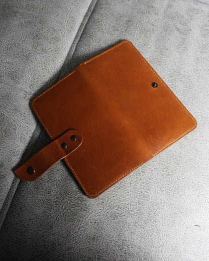 El Yapımı Hakiki Deri Uzun Cüzdan – Full Vegetal