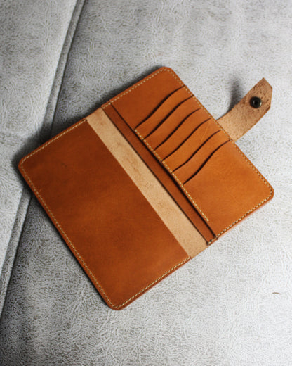 El Yapımı Hakiki Deri Uzun Cüzdan – Full Vegetal