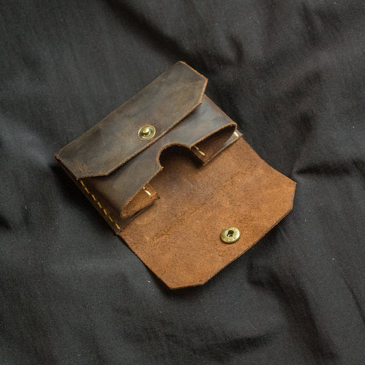 El Yapımı Hakiki Deri Cüzdan - Brave