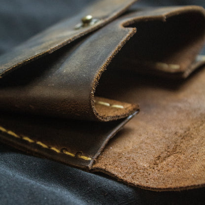 El Yapımı Hakiki Deri Cüzdan - Brave