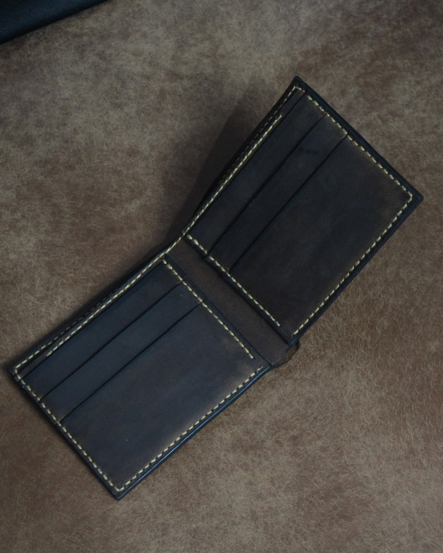 El Yapımı Hakiki Deri Cüzdan - Raven