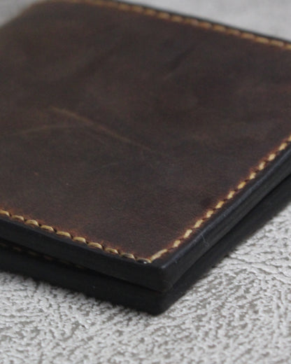 El Yapımı Hakiki Deri Cüzdan - Raven