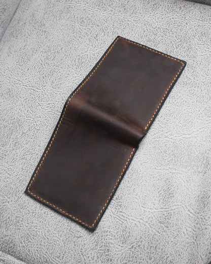 El Yapımı Hakiki Deri Cüzdan - Raven