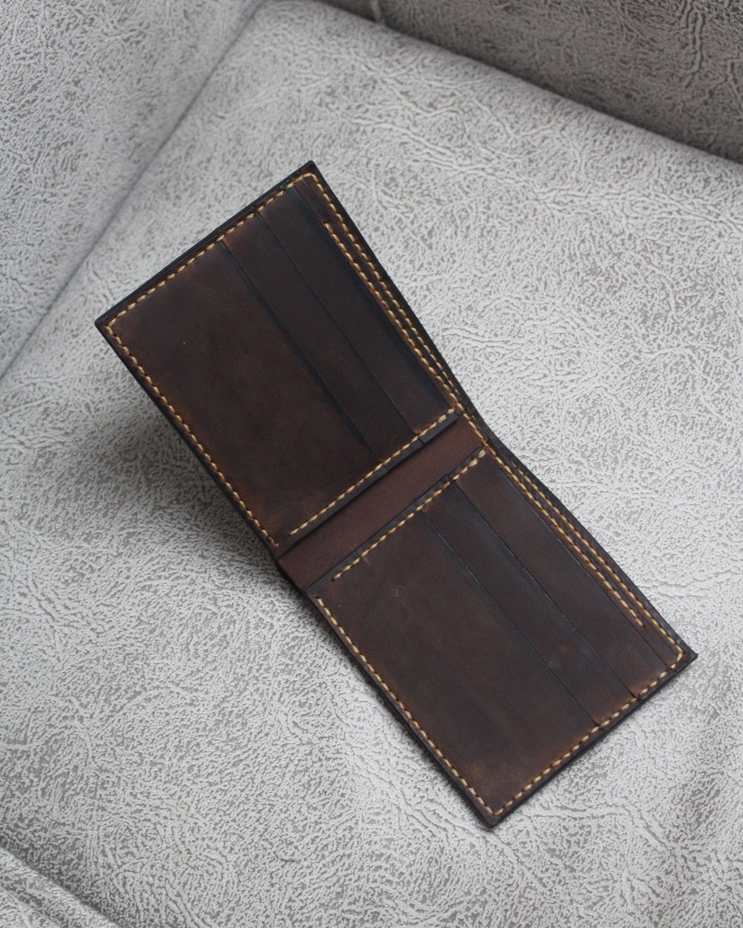 El Yapımı Hakiki Deri Cüzdan - Raven