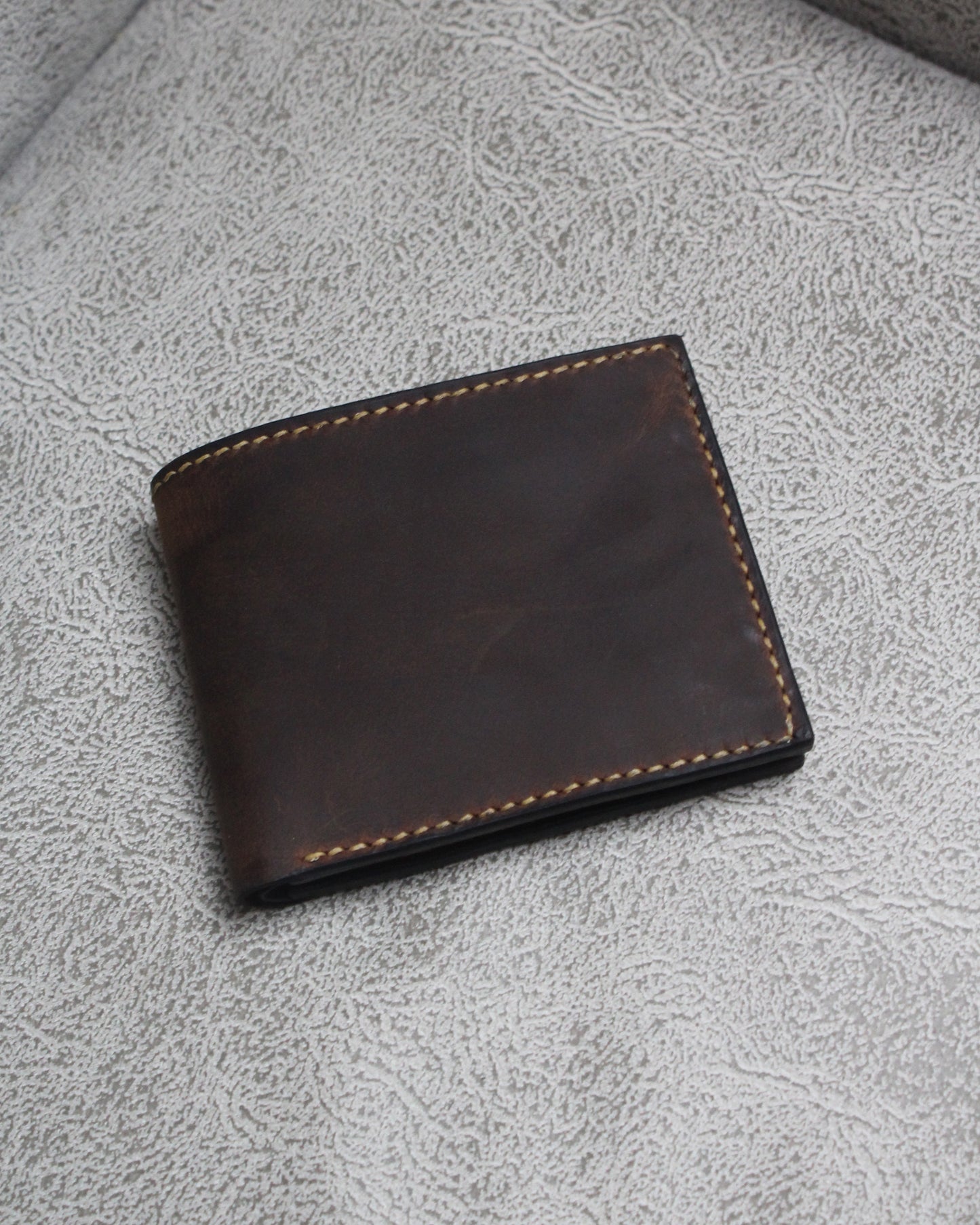 El Yapımı Hakiki Deri Cüzdan - Raven