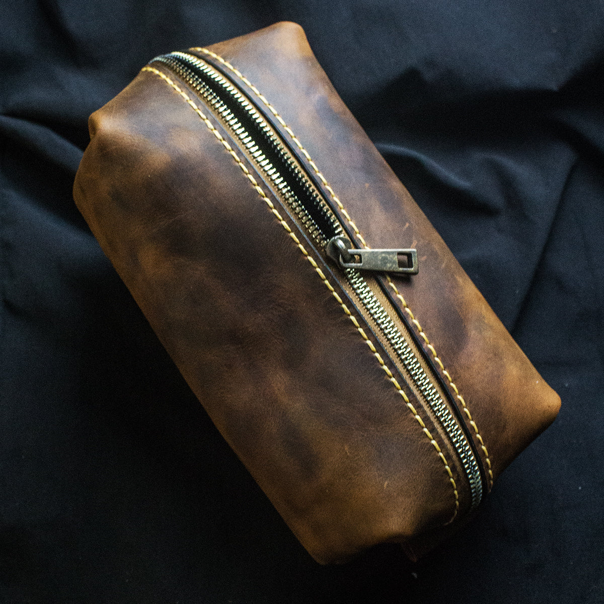 El Yapımı Hakiki Deri Dopp Kit Çanta | Seyahatler İçin Şık ve Dayanıklı ...