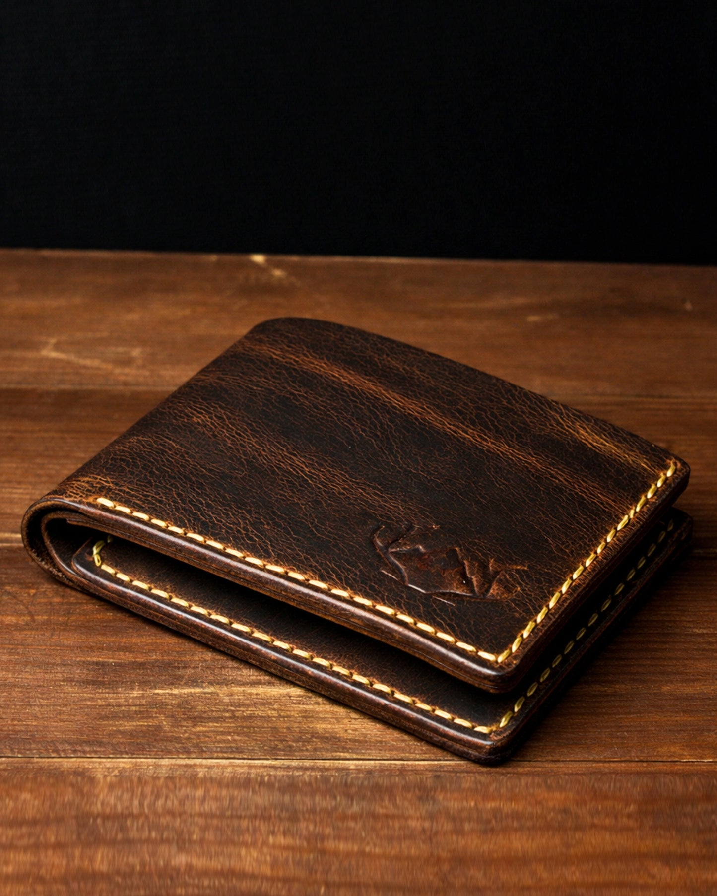 El Yapımı Hakiki Deri Cüzdan - Castle