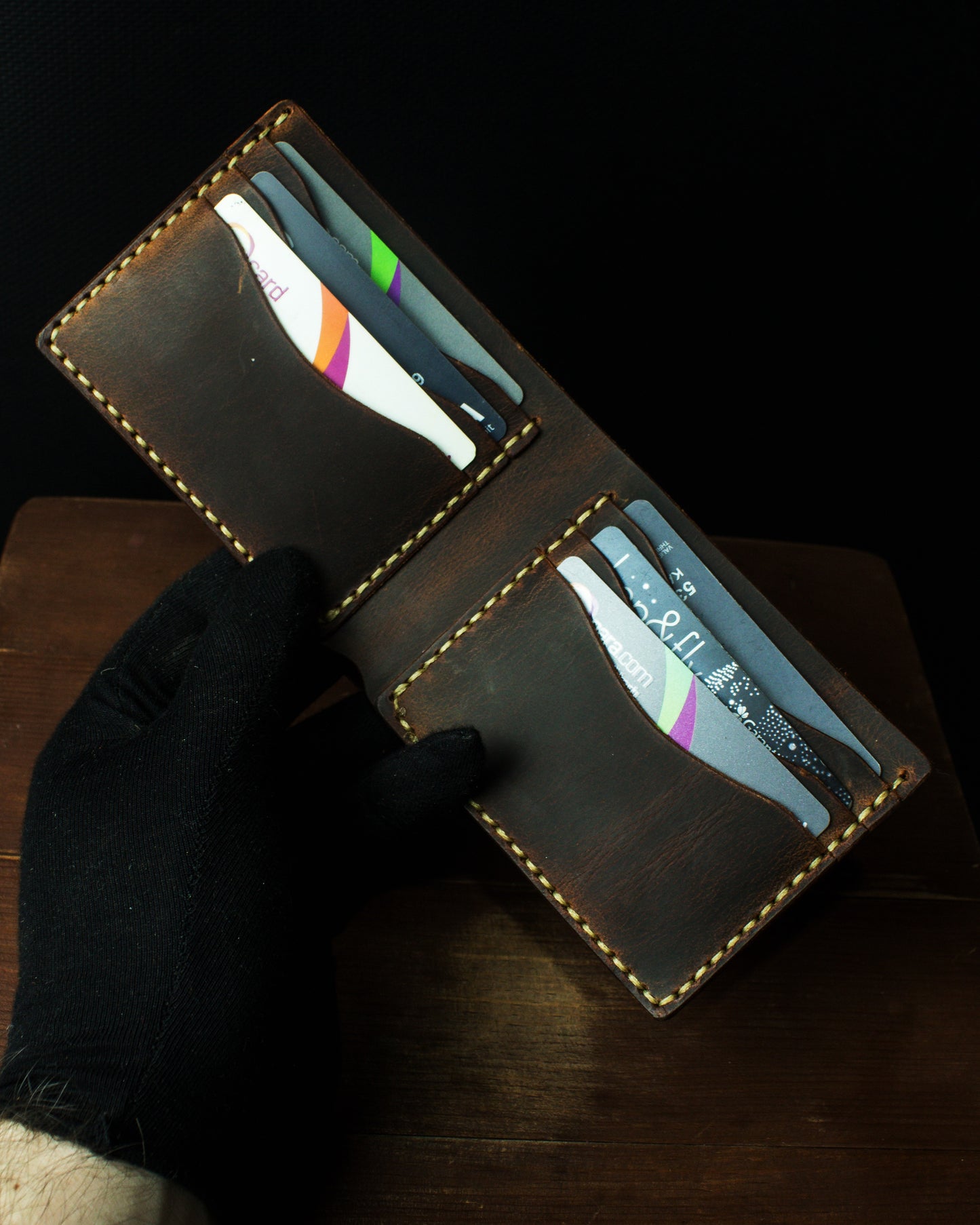 El Yapımı Hakiki Deri Cüzdan - Castle