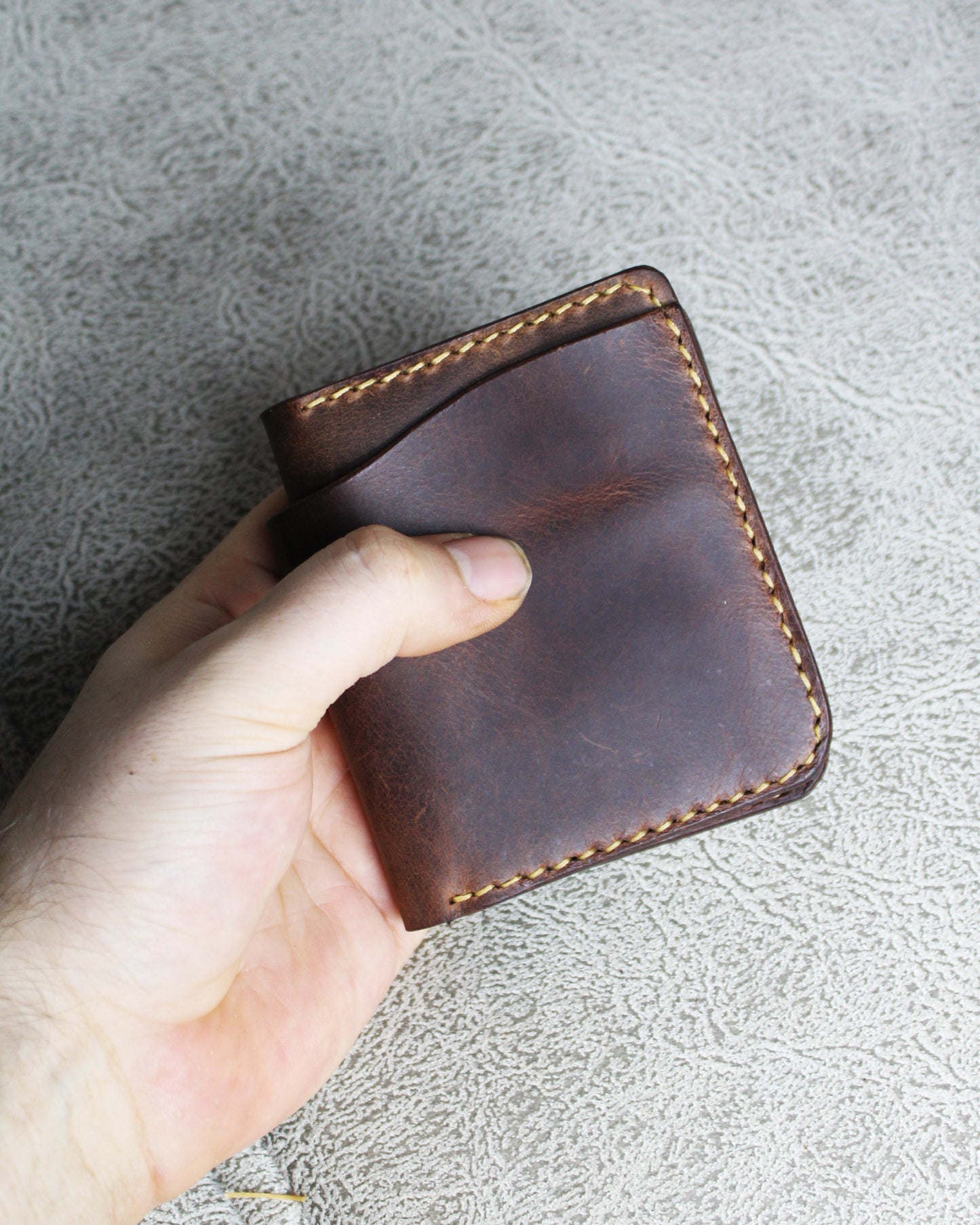 El Yapımı Hakiki Deri Cüzdan – Fade