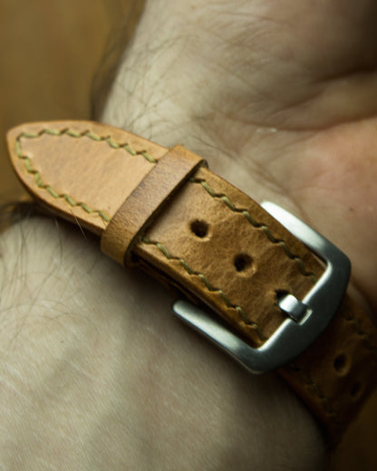 El Yapımı Hakiki Deri Saat Kayışı – Naga