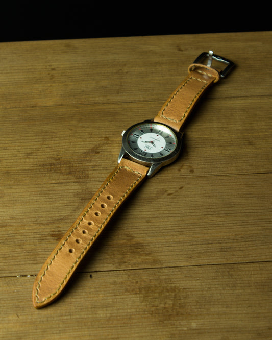 El Yapımı Hakiki Deri Saat Kayışı – Naga