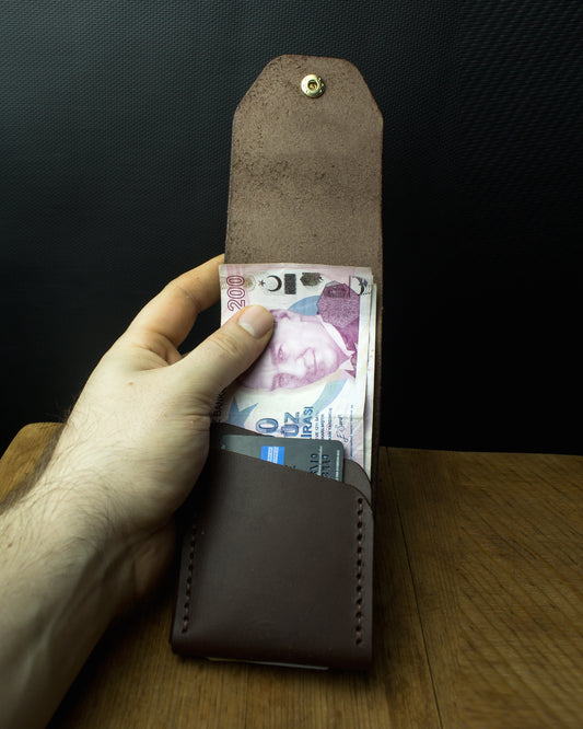 El Yapımı Hakiki Deri Cüzdan Rawfold - Latigo Kahve