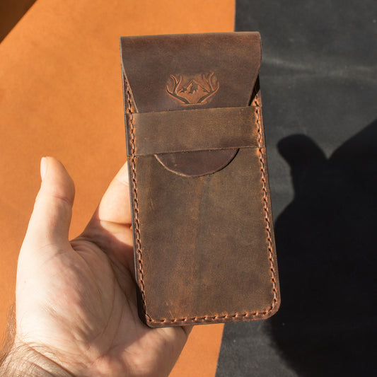 El Yapımı Hakiki Deri Kalemlik