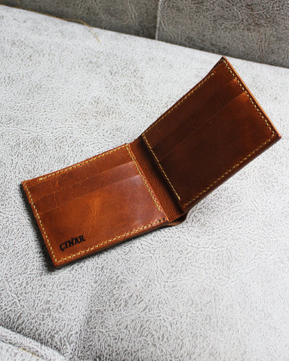El Yapımı Hakiki Full Vegetal Deri Cüzdan - Solen