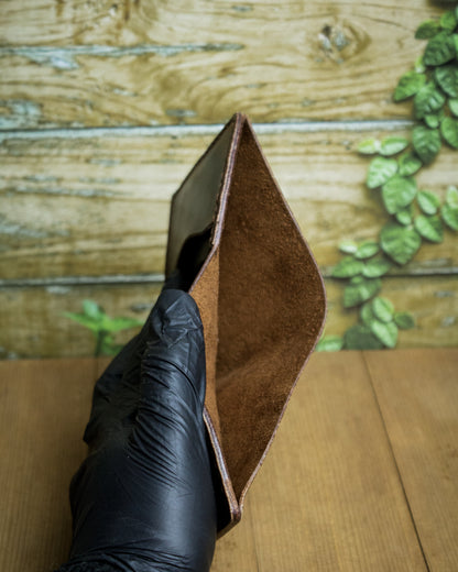 El Yapımı Hakiki Deri Cüzdan - Tetra