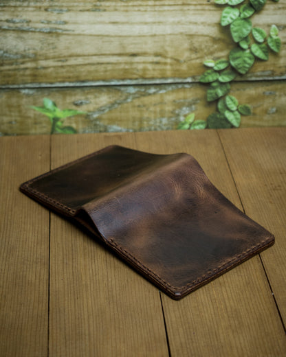 El Yapımı Hakiki Deri Cüzdan - Tetra