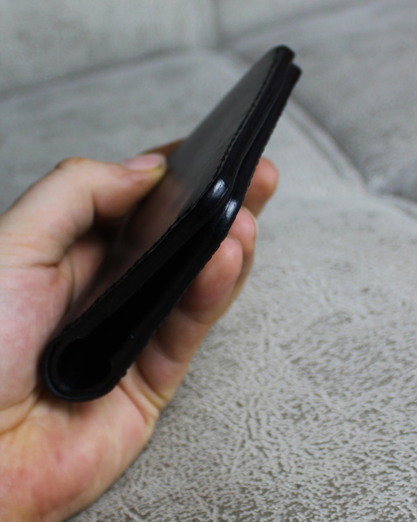 Full Vegetal El Yapımı Hakiki Deri Cüzdan - Tetra Siyah