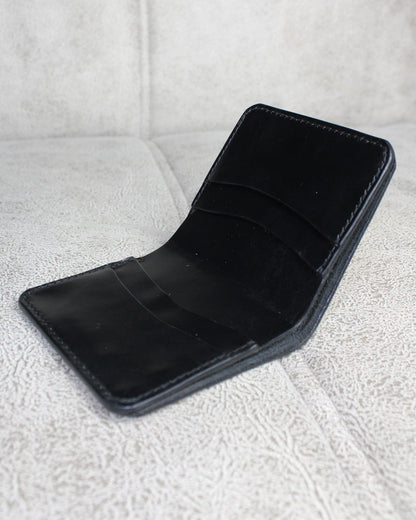 Full Vegetal El Yapımı Hakiki Deri Cüzdan - Tetra Siyah