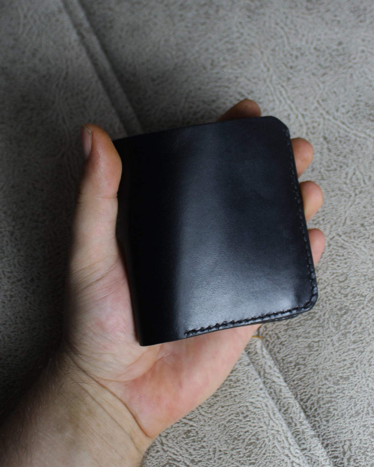 Full Vegetal El Yapımı Hakiki Deri Cüzdan - Tetra Siyah