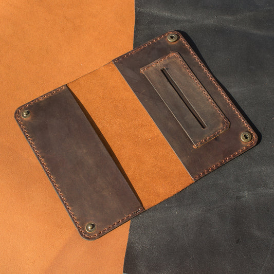 El Yapımı Hakiki Deri Tütün Kesesi - Tobac