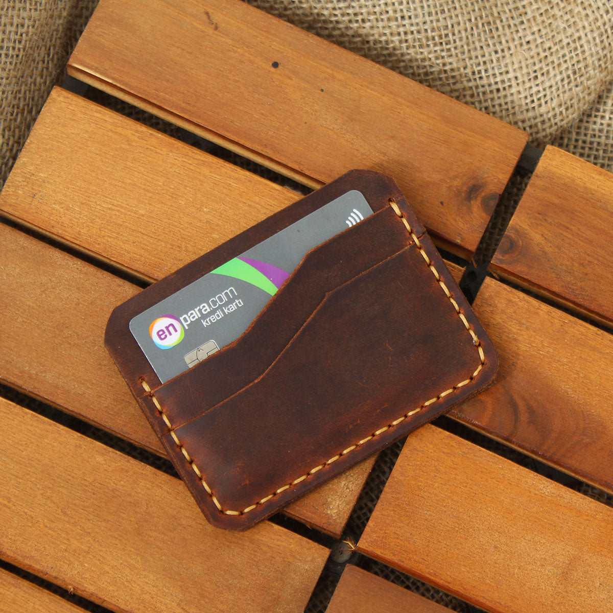 5 Bölmeli Klasik Deri Kartlık - Wild