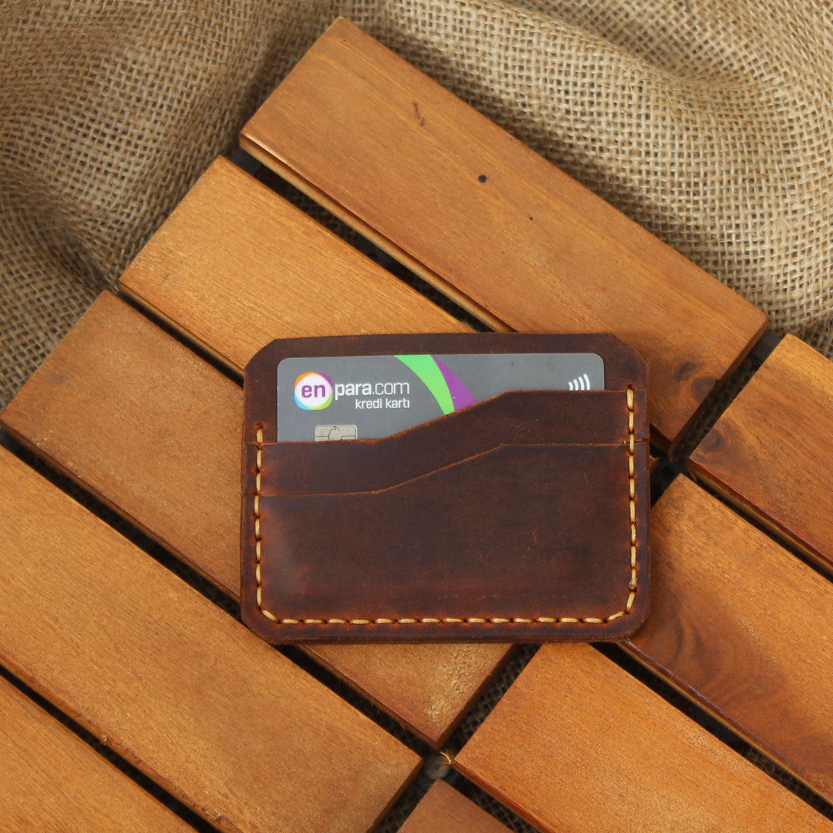 5 Bölmeli Klasik Deri Kartlık - Wild